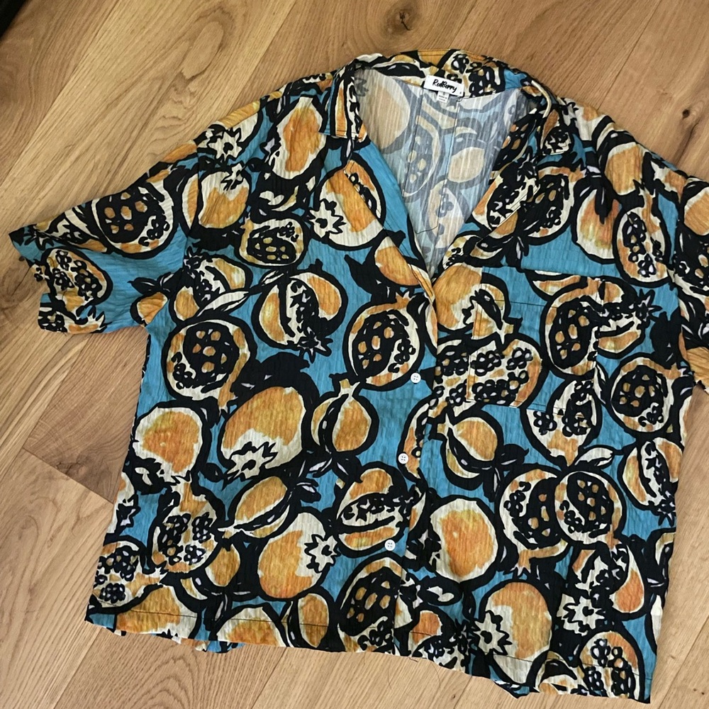 VRG GIRL RedBerry Fruit Button-Up Shirt